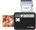 Mini 3 Retro 4PASS Portable Photo Printer (3X3 Inches) + 8 Sheets, Black