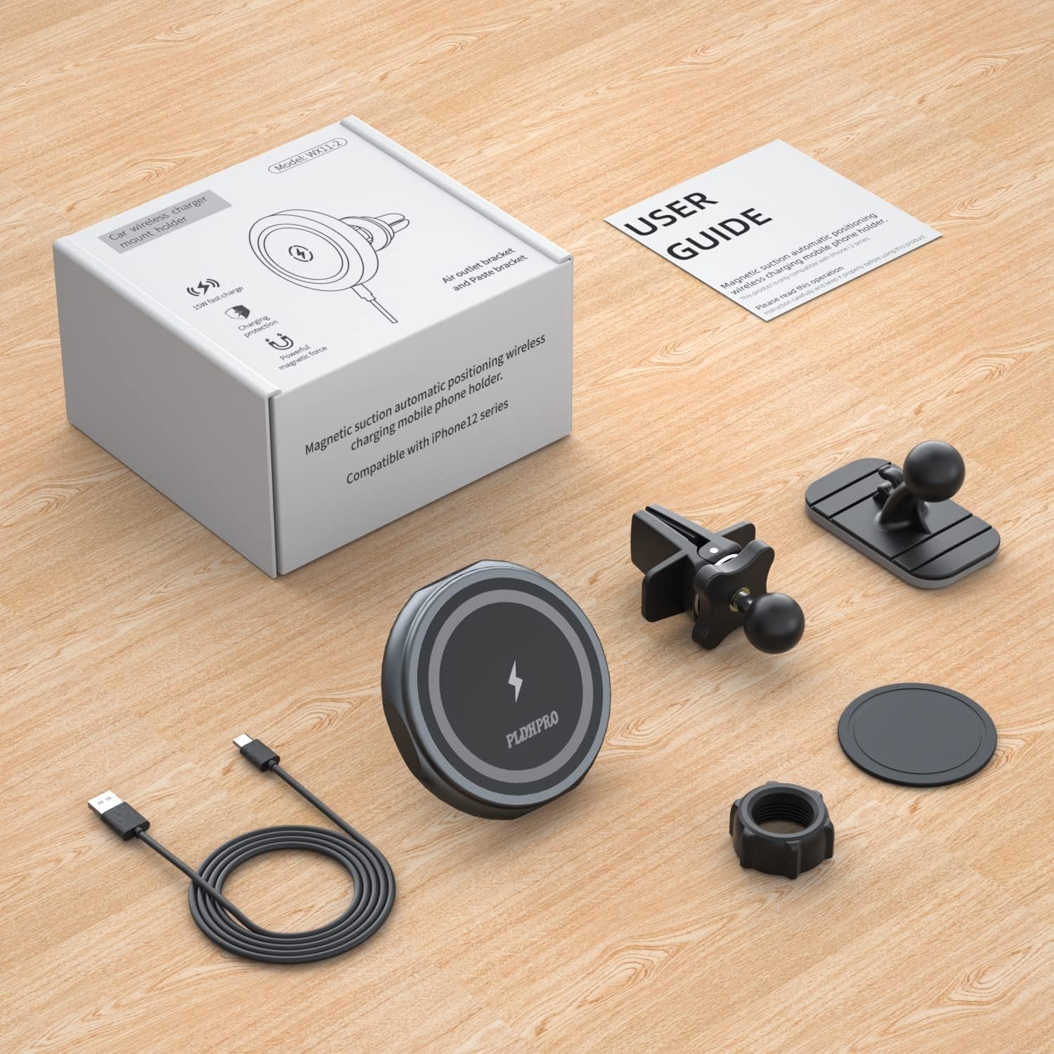 for Magsafe Car Mount 15W Fast Charging Wireless Iphone Car Charger, Magnetic Air Vent Phone Holder Mount [Auto-Alignment Powerful Magnets] Compatible with Iphone 15 14 13 Pro plus Max Mini