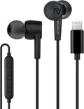 Iphone Headphones Earbuds Earphones Wtih Lightning Connector Apple Mfi Certified Compatible 14 13 12 11 Pro Max X XS XR 8 7 plus with Microphone Controller Sweetflow Black