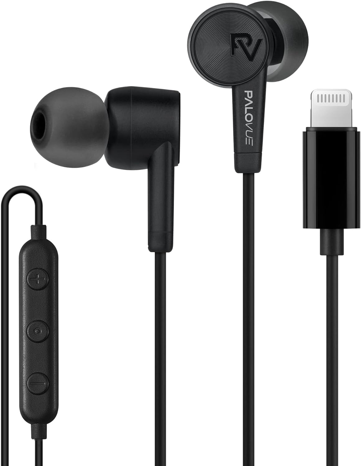 Iphone Headphones Earbuds Earphones Wtih Lightning Connector Apple Mfi Certified Compatible 14 13 12 11 Pro Max X XS XR 8 7 plus with Microphone Controller Sweetflow Black