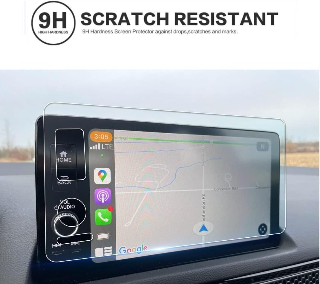 Screen Protector Compatible with 2022-2024 Civic,9H Hardness anti Scratch,Tempered Glass Screen Protector (9Inch)