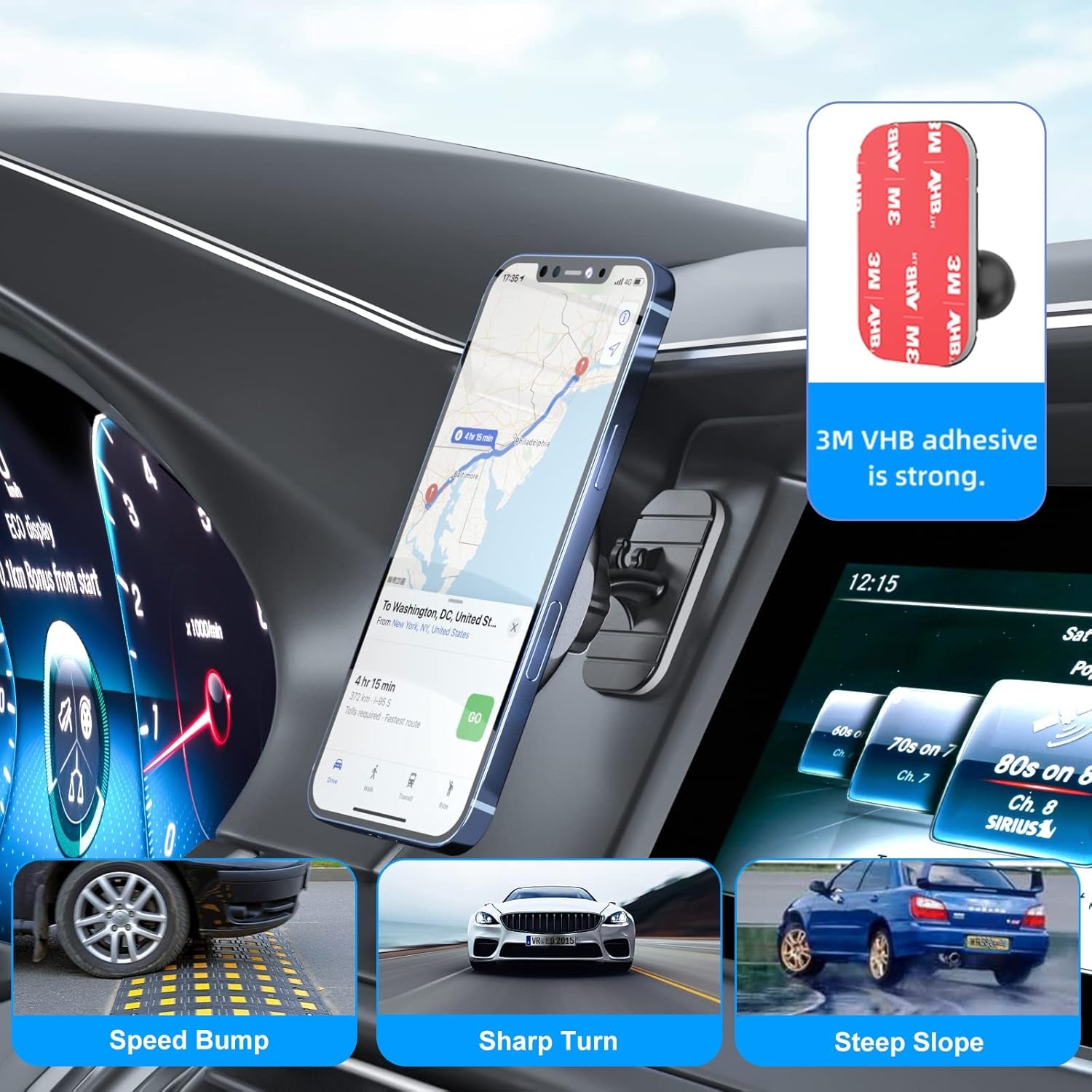 for Magsafe Car Mount 15W Fast Charging Wireless Iphone Car Charger, Magnetic Air Vent Phone Holder Mount [Auto-Alignment Powerful Magnets] Compatible with Iphone 15 14 13 Pro plus Max Mini