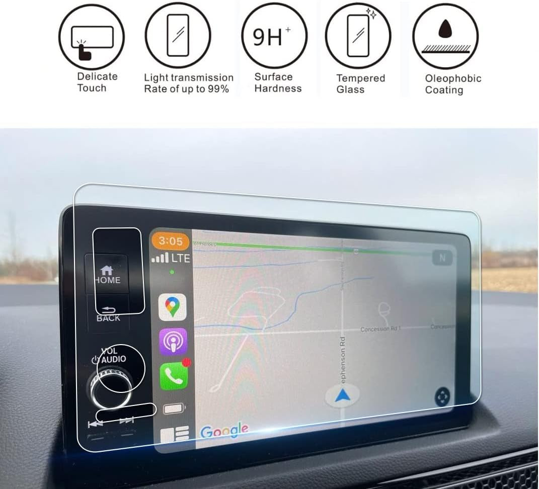 Screen Protector Compatible with 2022-2024 Civic,9H Hardness anti Scratch,Tempered Glass Screen Protector (9Inch)