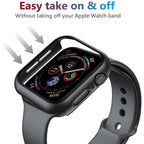 Tempered Glass+Cover for Apple Watch 11 10 9 8 7 46Mm 42Mm PC Bumper Screen Protector Case Iwatch Series 7 6 5 4 SE3 44 40 45Mm