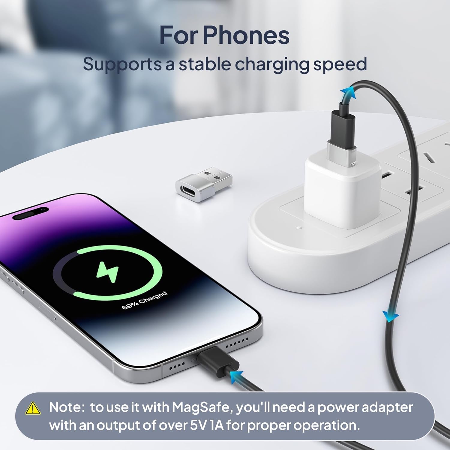 for Iphone 17 16 Car Charger Adapter 3Pack,Usb Male to USB C Female Adapter,Type C Cable Converter for Apple Air 16E 15 Pro Max Plus,Iwatch 11 10,Airpods Pro 3,Ipad Mini,Samsung Galaxy S25